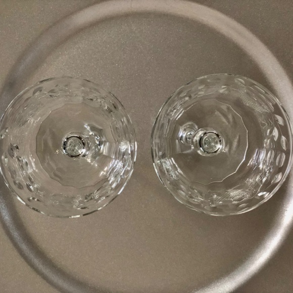 VINTAGE Etched Crystal Sherbert/Champagne (2) Glasses Rock Sharpe Floral - Picture 5 of 9